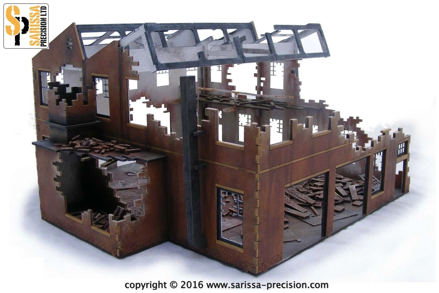 Sarissa Hobby & Terrain - Large Factory - Destroyed