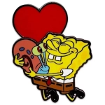 SpongeBob Schwammkopf Bobble Ansteck-Pin Spongebob Heart 5 cm
