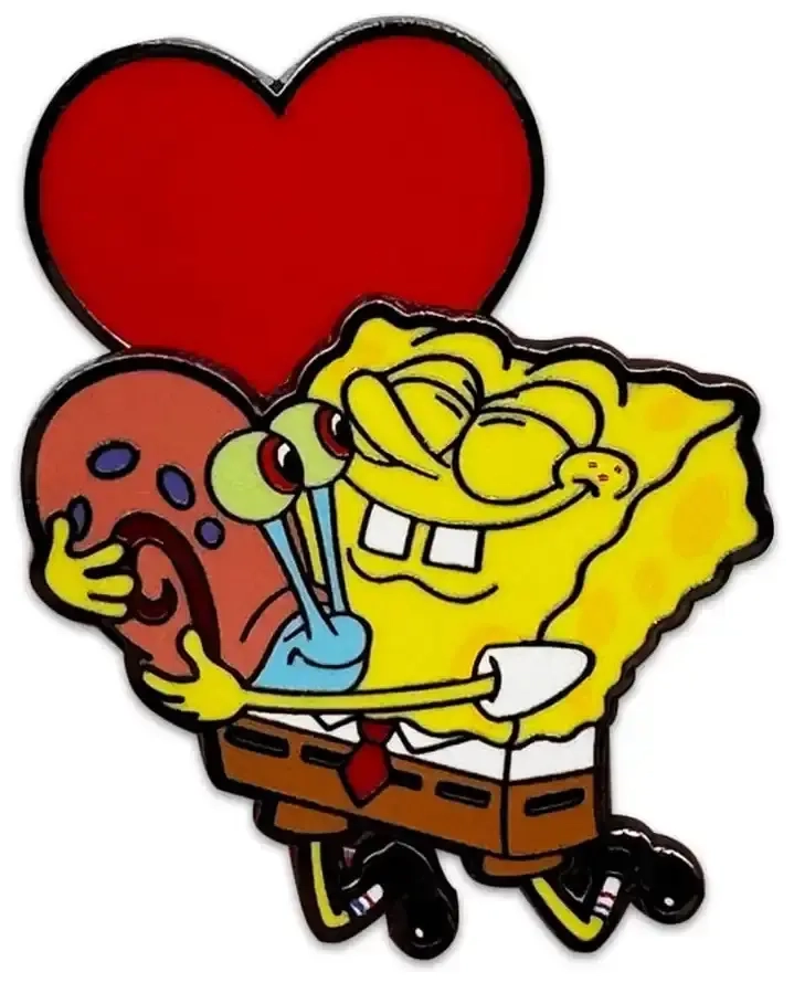 SpongeBob Schwammkopf Bobble Ansteck-Pin Spongebob Heart 5 cm