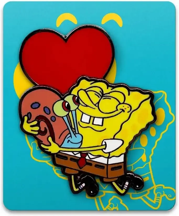 SpongeBob Schwammkopf Bobble Ansteck-Pin Spongebob Heart 5 cm