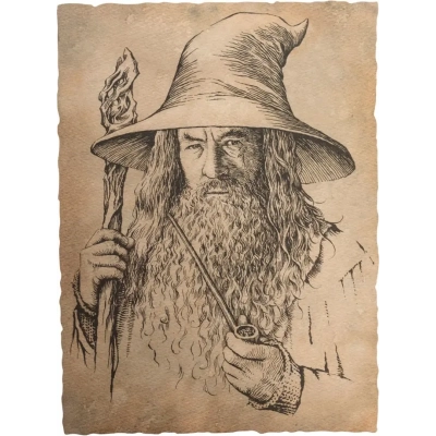 Der Hobbit Kunstdruck Portrait of Gandalf the Grey 21 x 28 cm