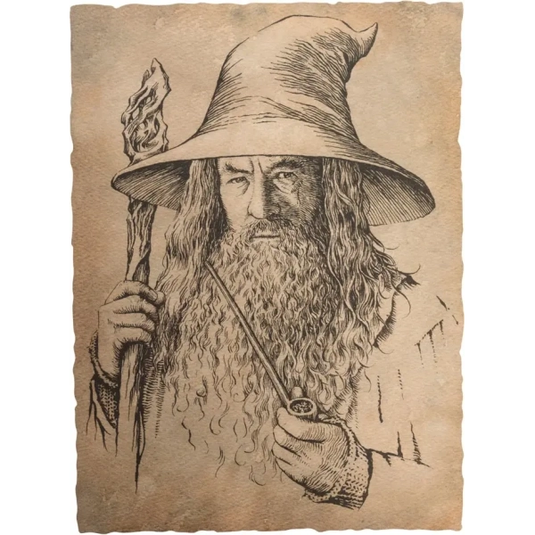 Der Hobbit Kunstdruck Portrait of Gandalf the Grey 21 x 28 cm