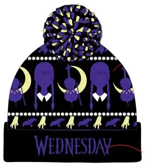 Wednesday Pom-Pom Beanie