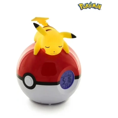 Pokémon Wecker Pokeball mit Leuchtfunktion Pikachu 18 cm