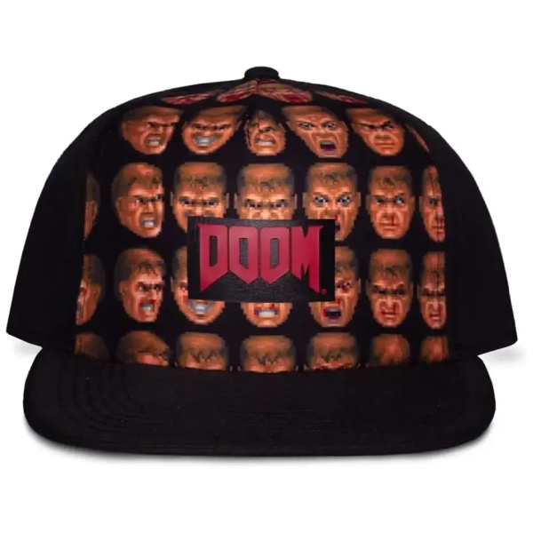Doom Baseballcap Doom Faces Background