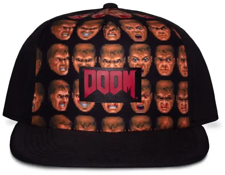 Doom Baseballcap Doom Faces Background