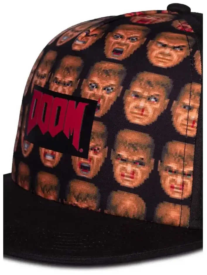 Doom Baseballcap Doom Faces Background