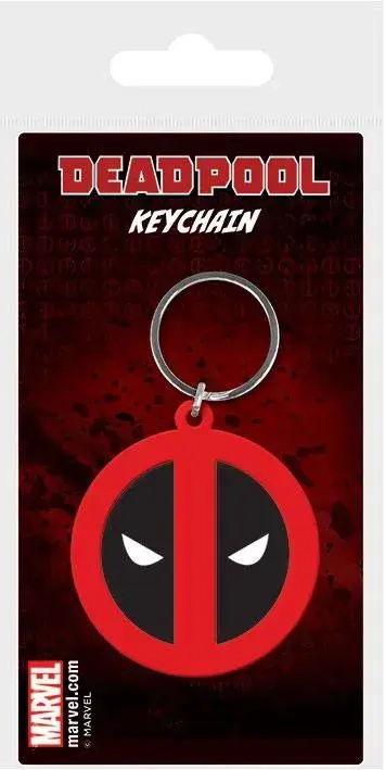 Marvel Comics Gummi-Schlüsselanhänger Deadpool Symbol 6 cm