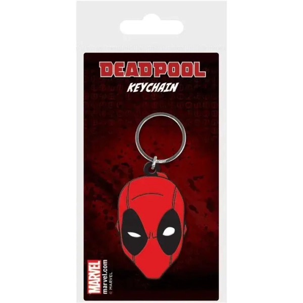 Marvel Comics Gummi-Schlüsselanhänger Deadpool Face 6 cm