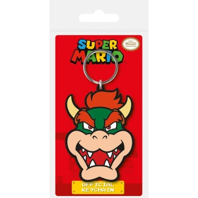 Super Mario Gummi-Schlüsselanhänger Bowser 6 cm