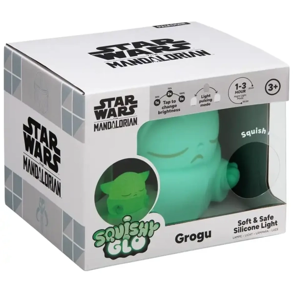 Star Wars The Mandalorian Squishy Glo Silikon-Leuchte Grogu 15 cm