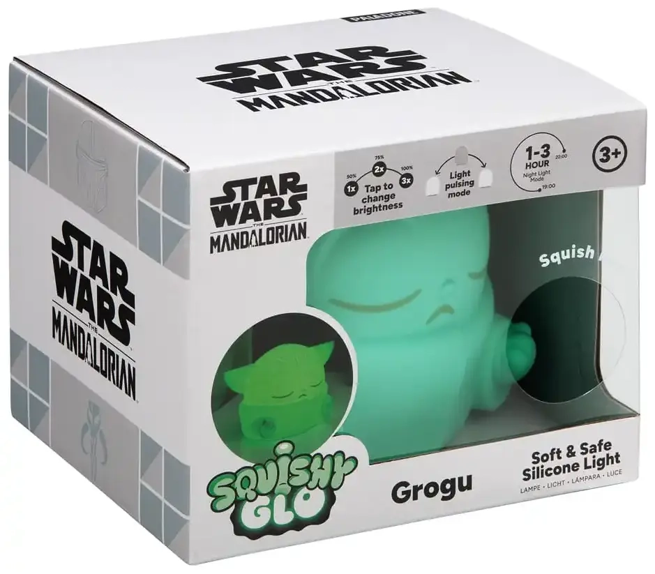 Star Wars The Mandalorian Squishy Glo Silikon-Leuchte Grogu 15 cm