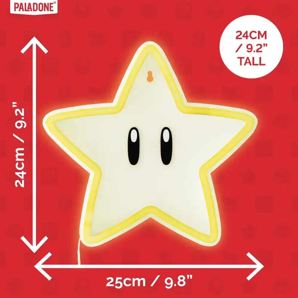 Super Mario LED Wandleuchte Super Star Neon