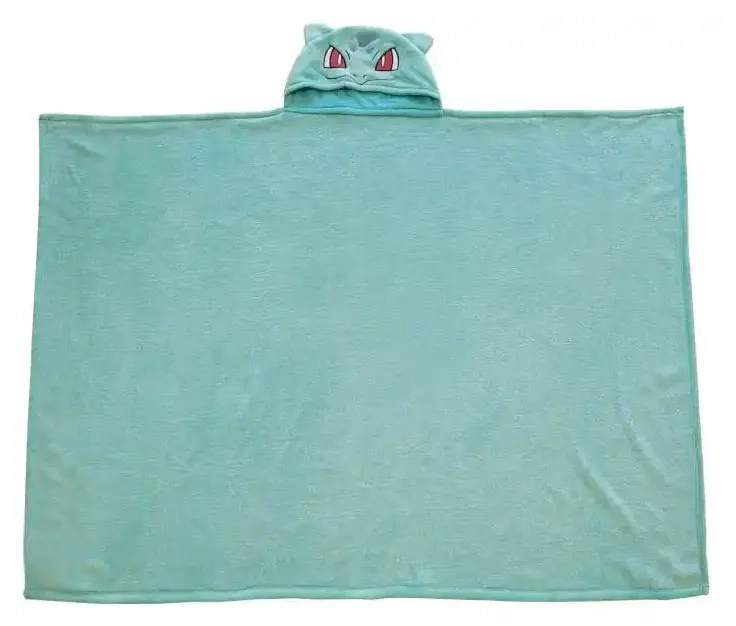 Pokémon Coral Decke mit Mütze Bisasam 120 x 150 cm