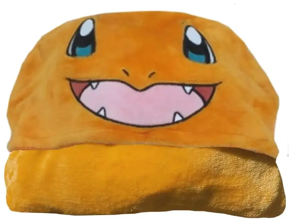 Pokémon Coral Decke mit Mütze Glumanda 120 x 150 cm