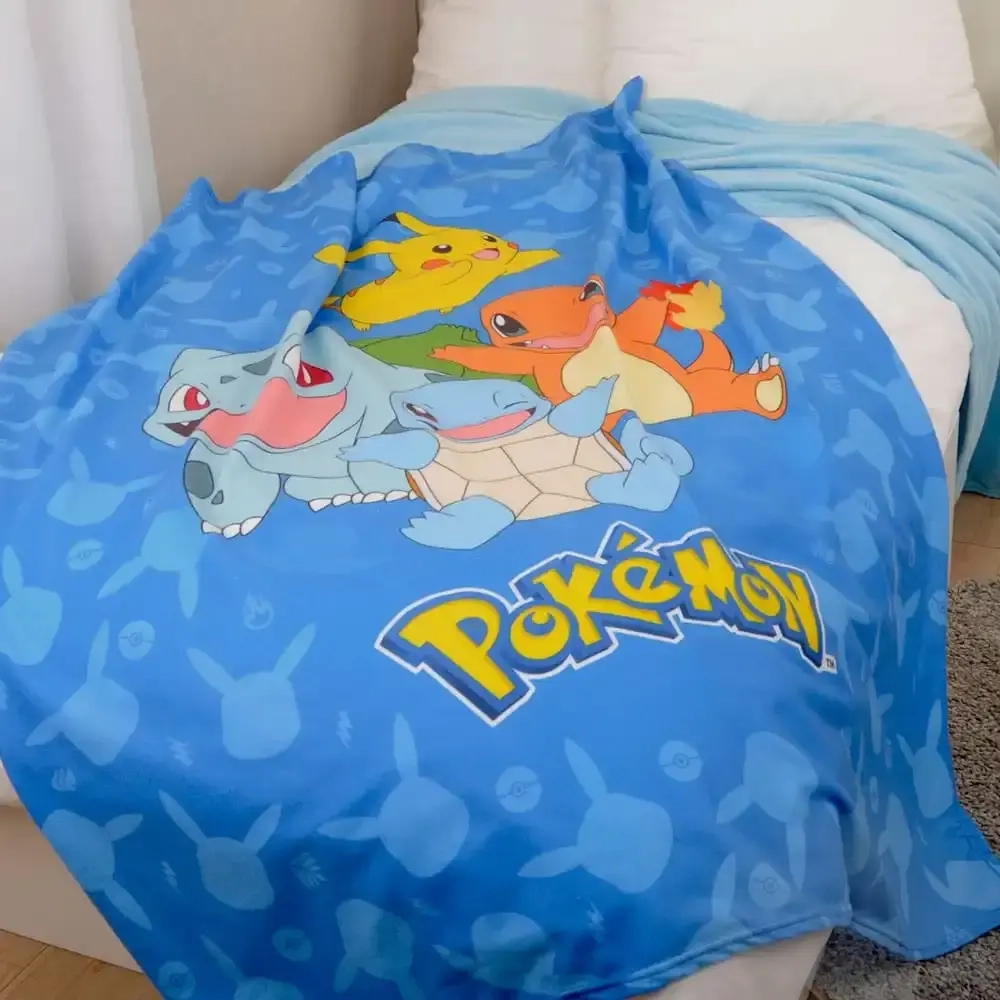 Pokemon Flanell-Fleecedecke Starter Pokemon 130 x 160 cm