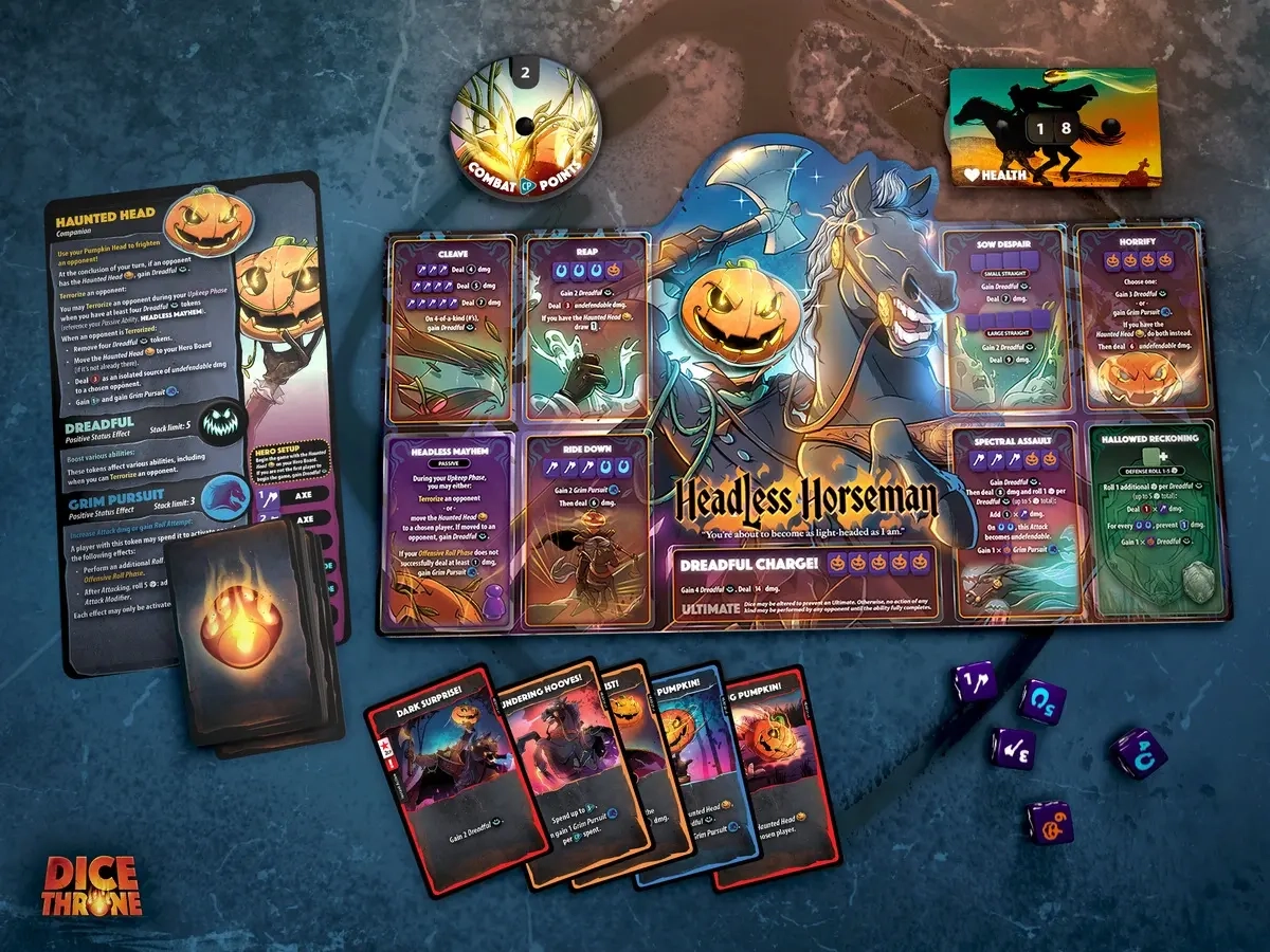 Dice Throne - Outcasts: Bleiche Dame vs. Kopfloster Reiter - DE