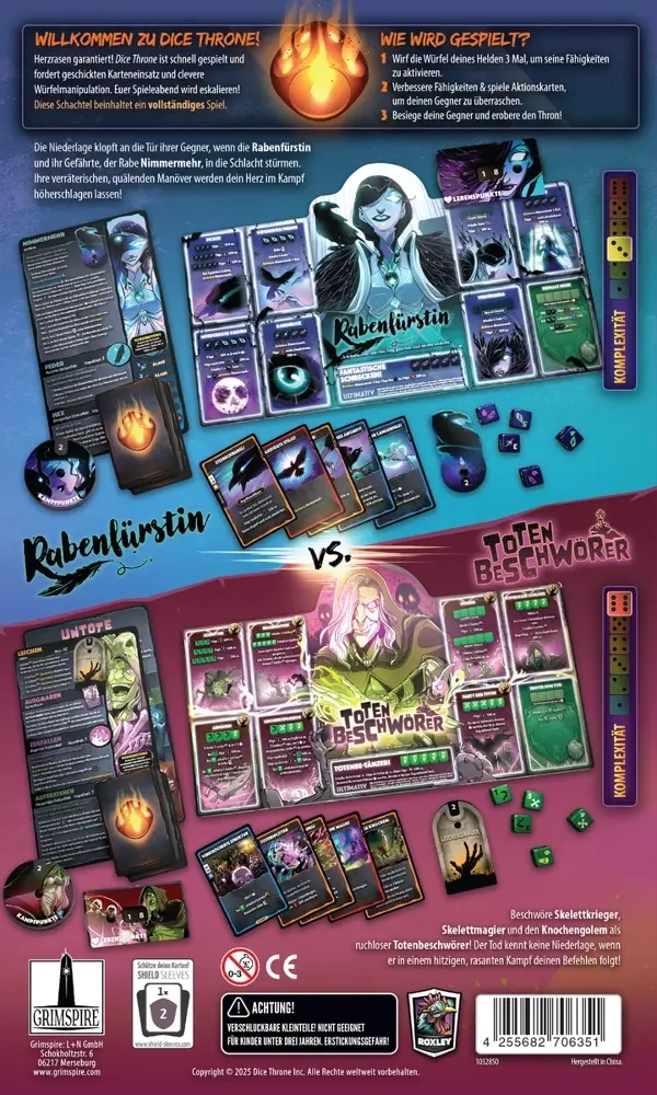 Dice Throne - Outcasts: Rabenfürstin vs. Totenbeschwörer - DE