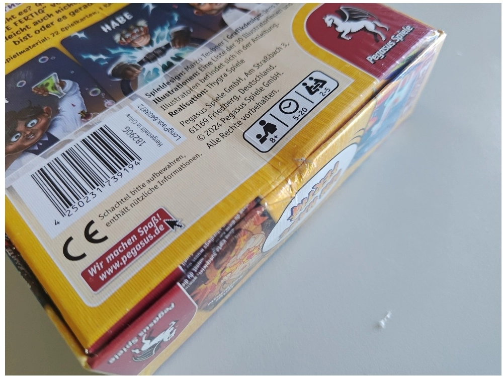 Ich habe fertig (Defekte Verpackung)