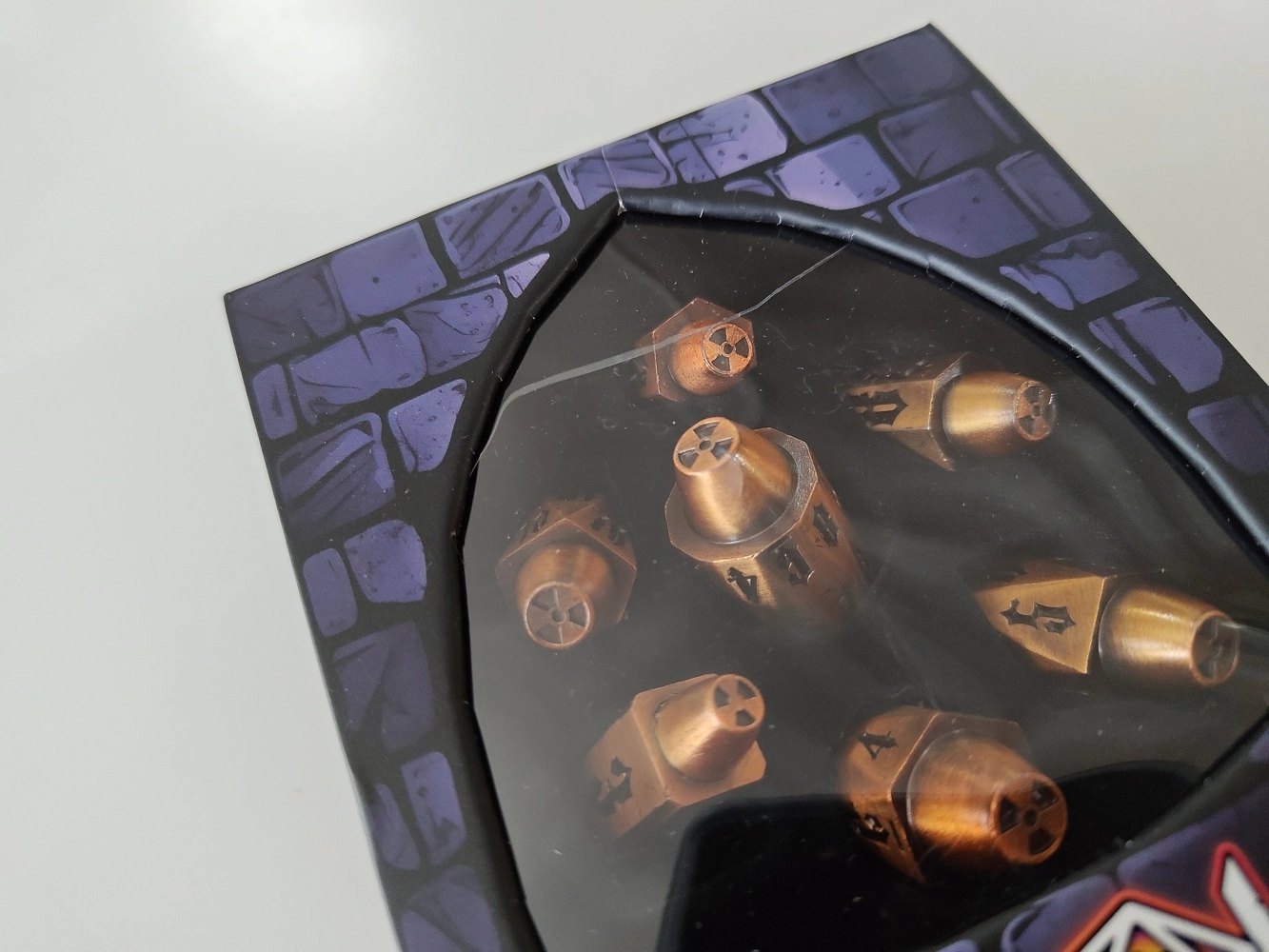Ballistic Brass Metal RPG Dice Set (7) (Leicht defekte Verpackung)