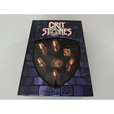 Ballistic Brass Metal RPG Dice Set (7) (Leicht defekte Verpackung)