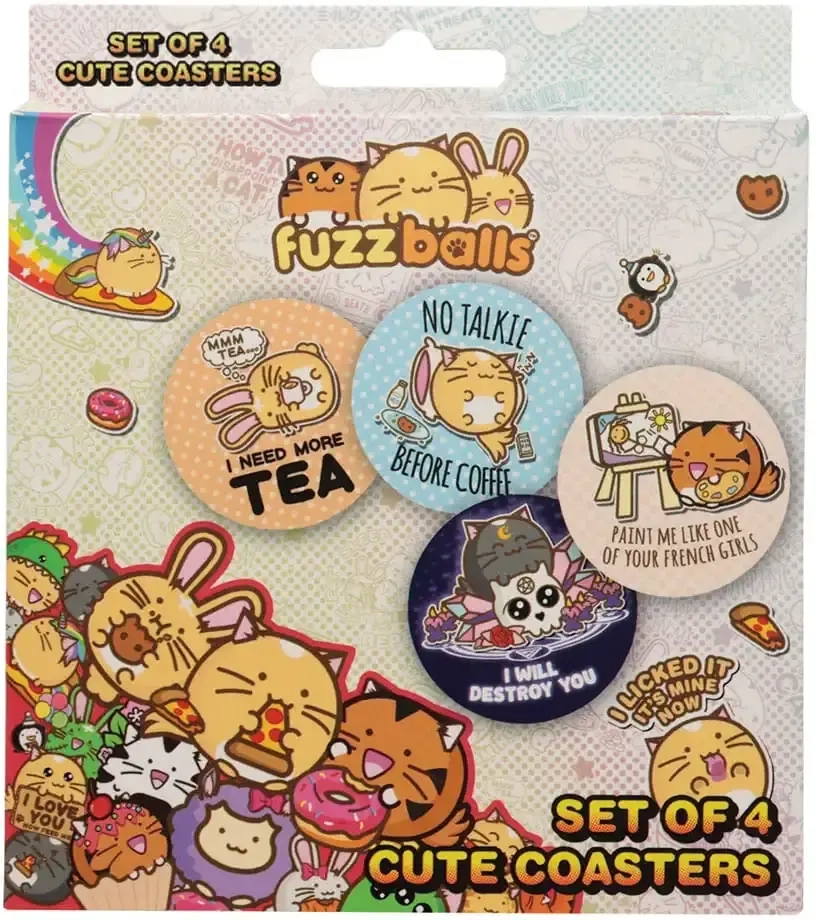 Fuzzballs Untersetzer 4er-Pack