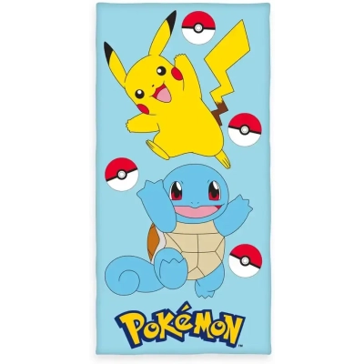 Pokemon Velours-Handtuch Pikachu & Schiggy 75 x 150 cm