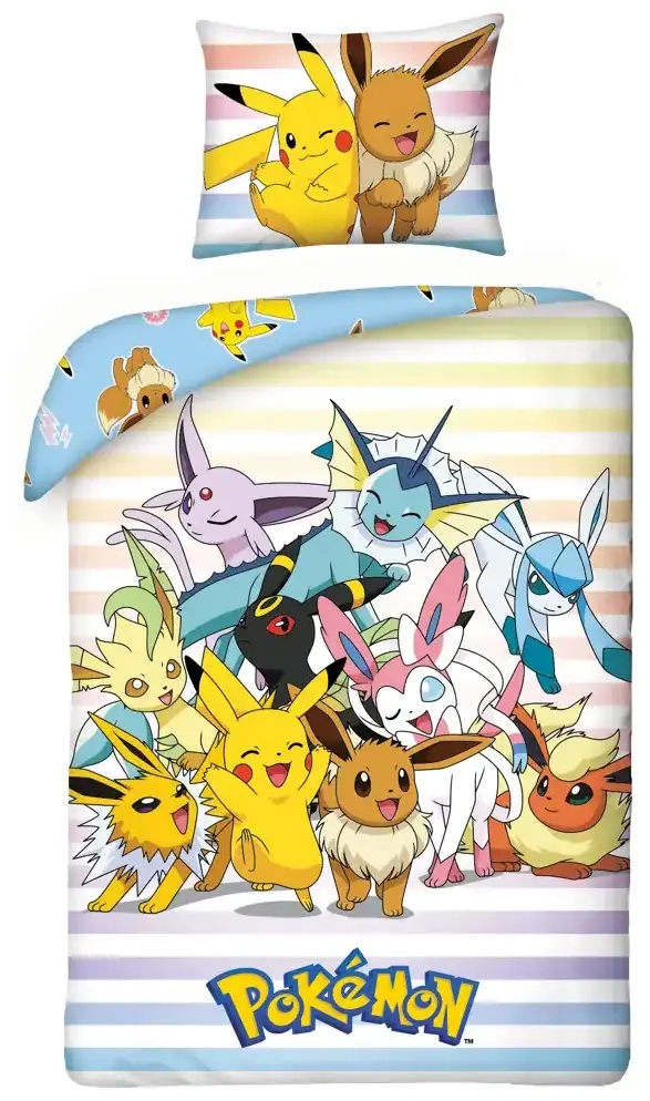 Pokémon Bettwäsche Pikachu, Evoli & Friends 135 x 200 cm / 80 x 80 cm