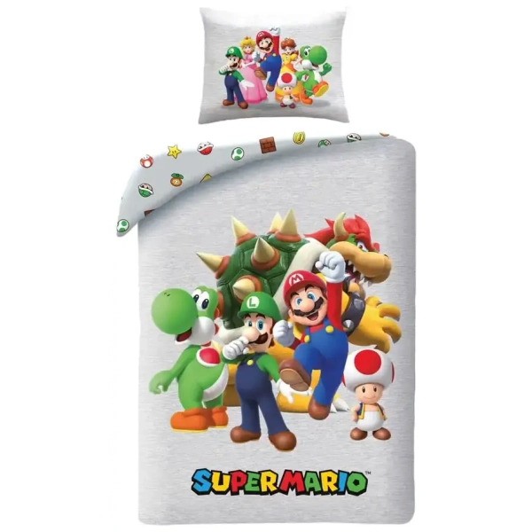 Super Mario Bettwäsche Ver. 4 140 x 200 cm / 70 x 90 cm