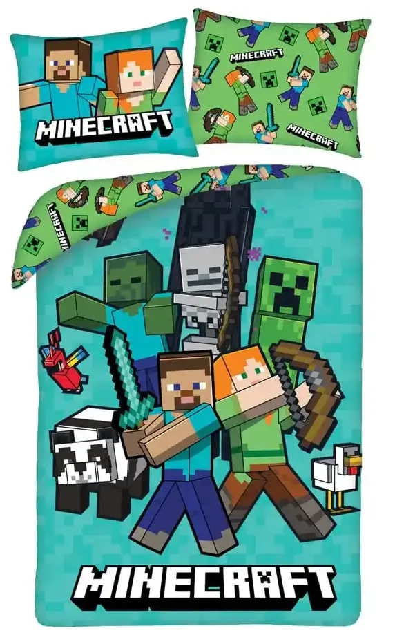 Minecraft Bettwäsche Ver. 5 140 x 200 cm / 70 x 90 cm