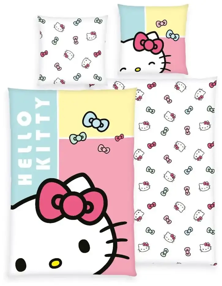 Hello Kitty Bettwäsche Hello Kitty Bow 135 x 200 cm / 80 x 80 cm