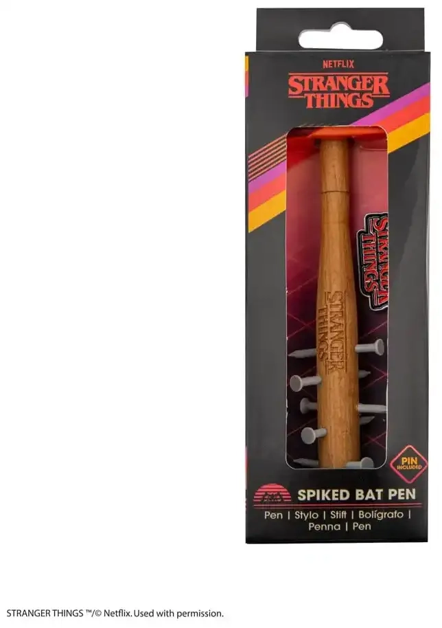 Stranger Things Stachelige Schlägerkugelschreiber & Stranger Things Anstecknadel