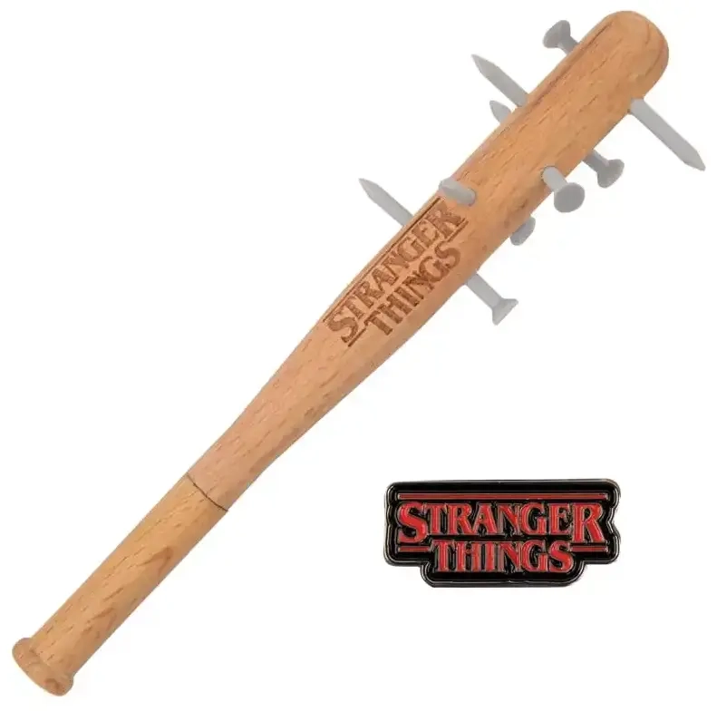 Stranger Things Stachelige Schlägerkugelschreiber & Stranger Things Anstecknadel