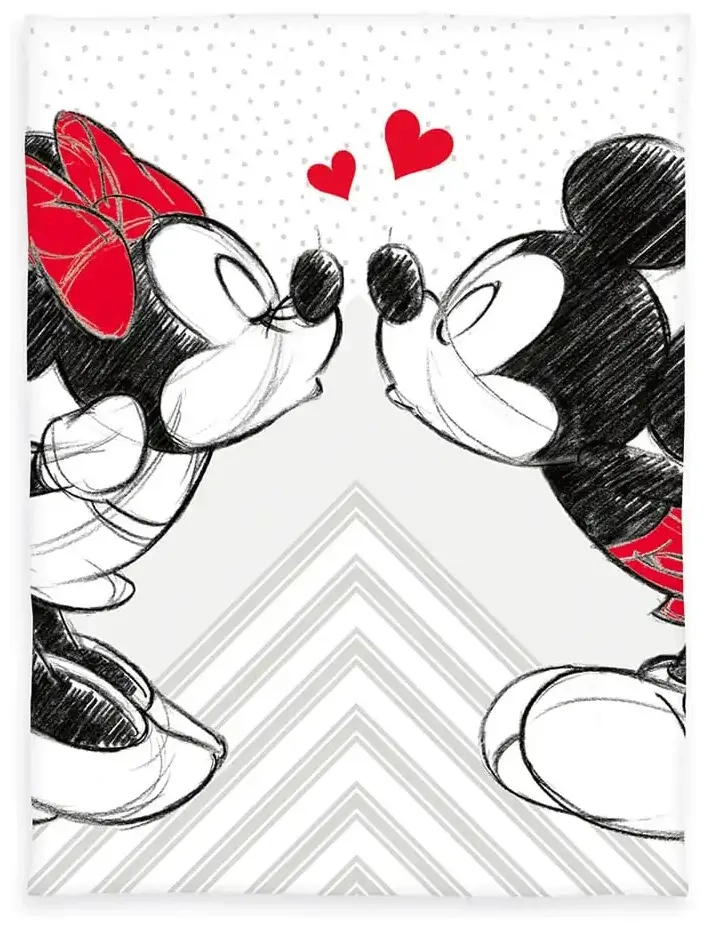 Disney Flanell-Fleecedecke Mickey & Minnie Mouse 150 x 200 cm