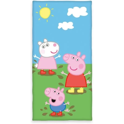 Peppa Pig Velours-Handtuch 75 x 150 cm