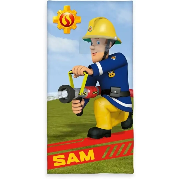 Feuerwehrmann Sam Velours-Handtuch 75 x 150 cm
