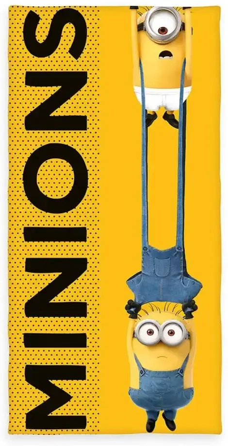 Minions Velours-Handtuch 75 x 150 cm