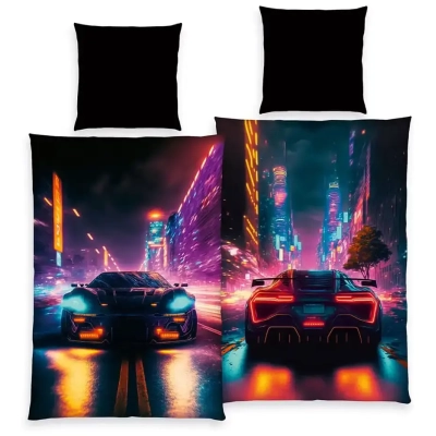 Young Collection Bettwäsche Neon Cars 135 x 200 cm