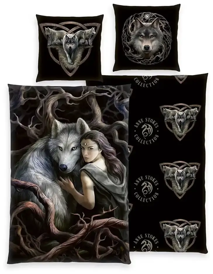 Anne Stokes Bettwäsche Wolfs 135 x 200 cm