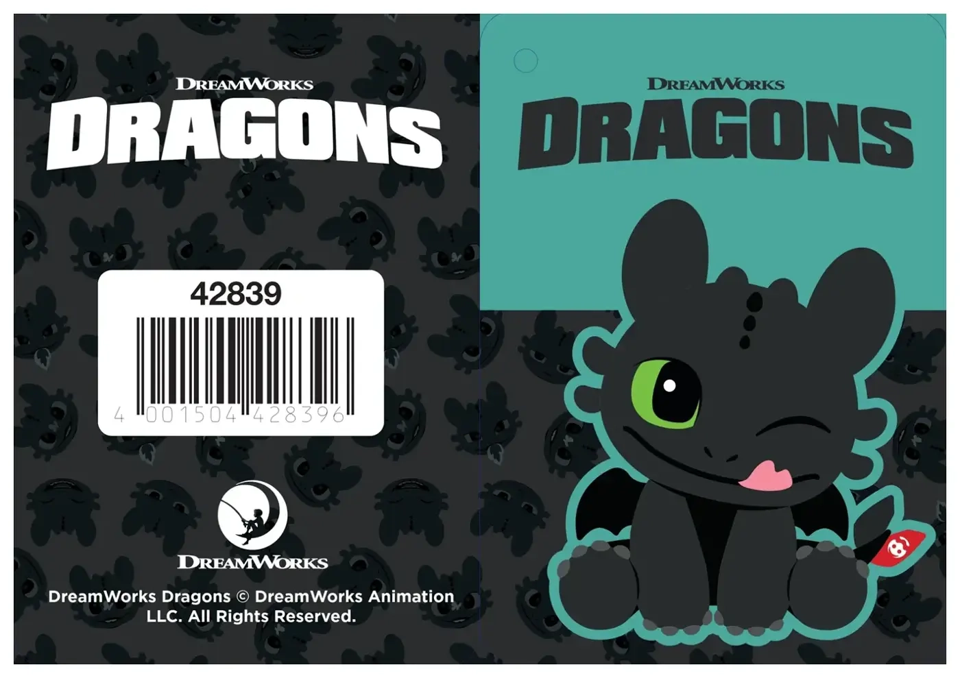 Dragons: Ohnezahn, glücklich, Kuscheltier - 18 cm