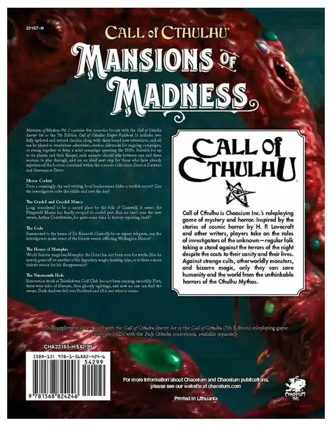 Call of Cthulhu Mansions of Madness Vol. 1 Behind Closed Doors - EN
