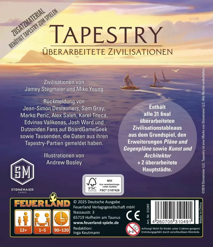 Tapestry - Überarbeitete Zivilisationen Erweiterung - DE