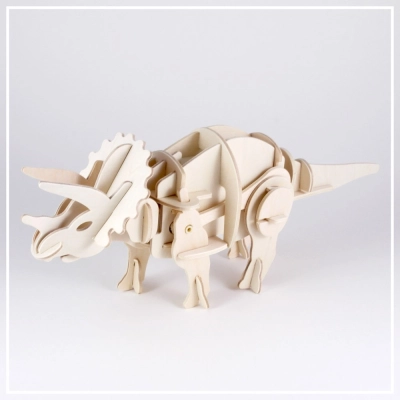 Triceratops [klein] - 3D Robotic Holzpuzzle