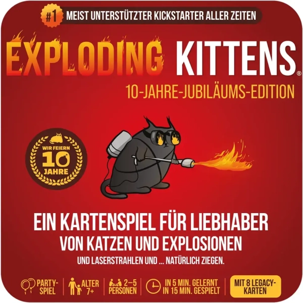 Exploding Kittens (10-Jahre-Jubiläums-Edition) (in Metalldose)