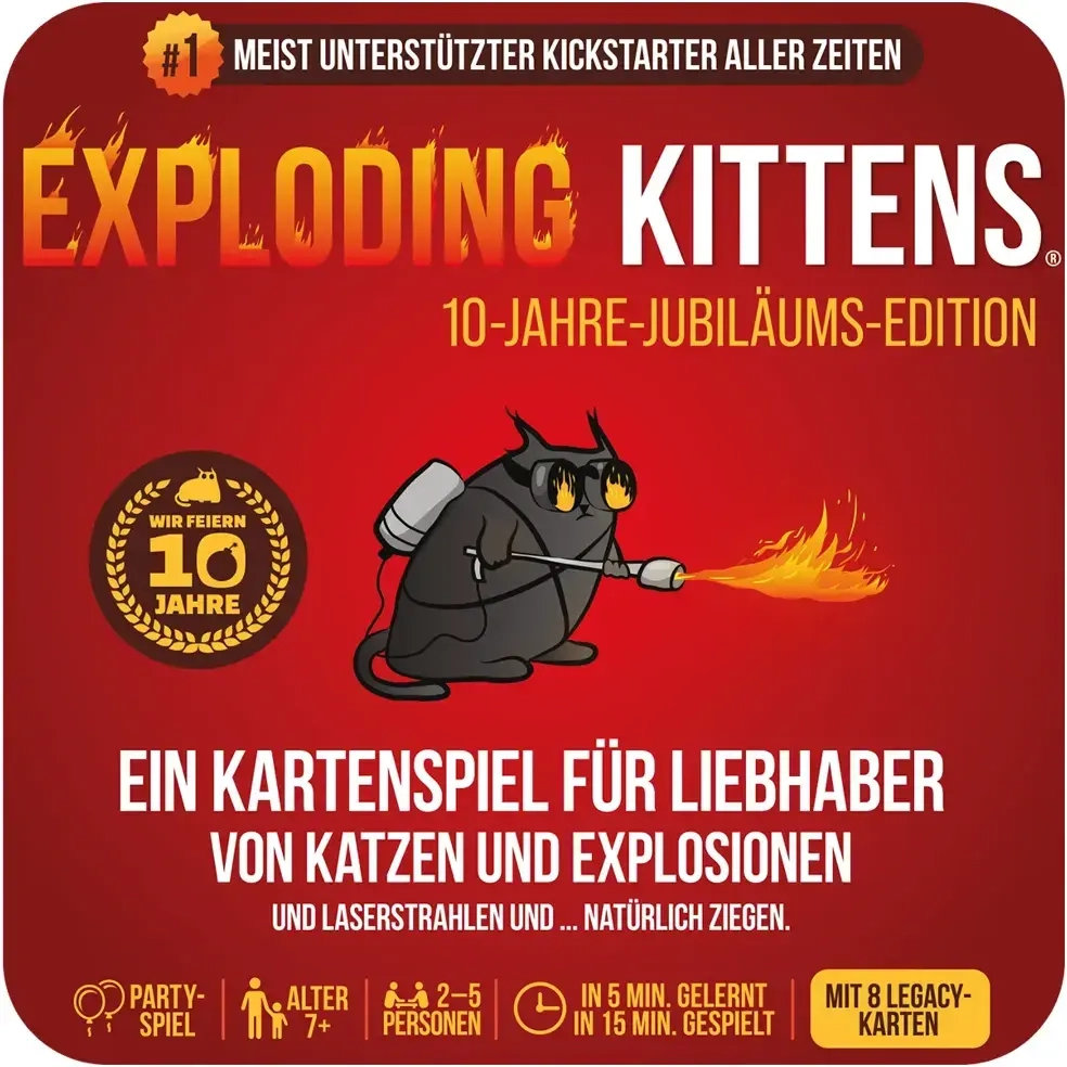 Exploding Kittens (10-Jahre-Jubiläums-Edition) (in Metalldose)