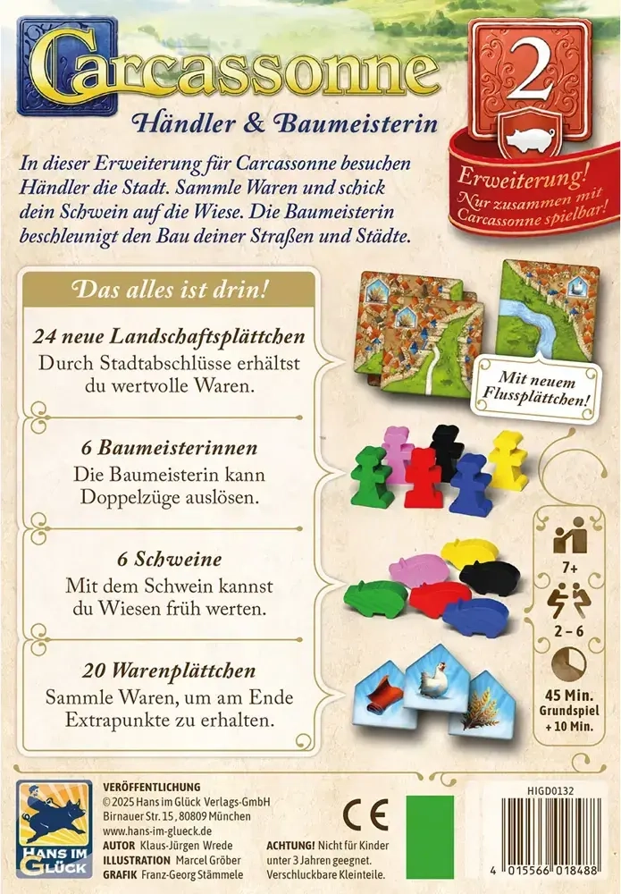 Carcassonne - Händler & Baumeisterin - Erweiterung