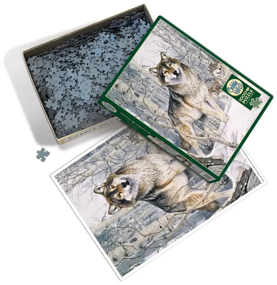 Wolf im Winterwald