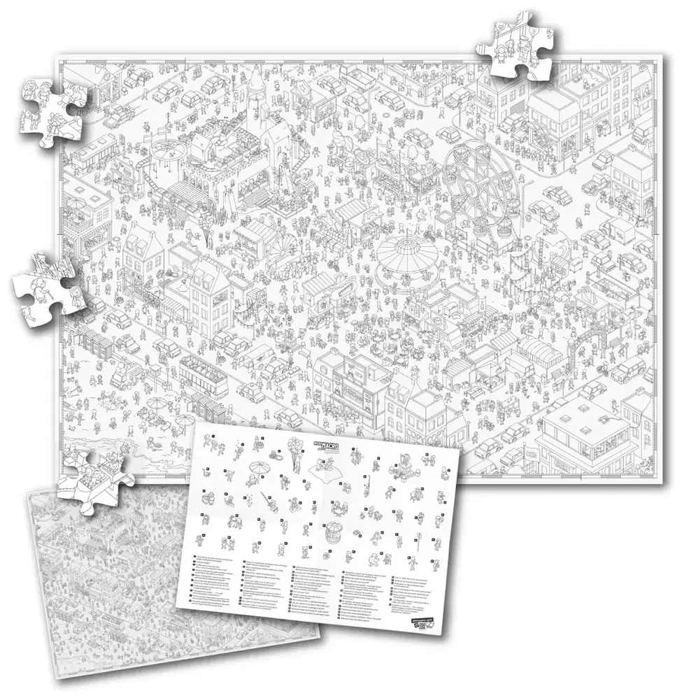 Micro Macro Puzzle - Die Kirmes - 500 Teile Puzzle mit 50 Suchrätseln