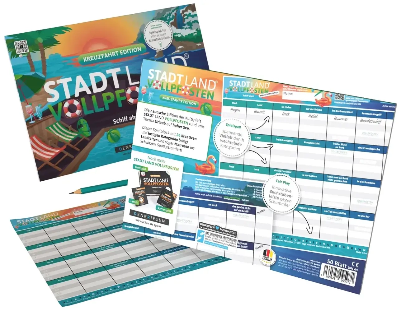 STADT LAND VOLLPFOSTEN – KREUZFAHRT EDITION - "Schiff ahoi!" "DinA4-Format