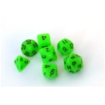 Würfelset Glowing: Green (7)